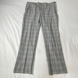 NWT Tommy Hilfiger The Flex Gray Plaid Dress Pants 36x32
